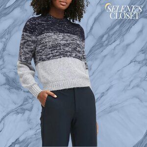 [She's Shades of Cool] Banana Republic Petite Cropped Blue Ombré Sweater Sz S